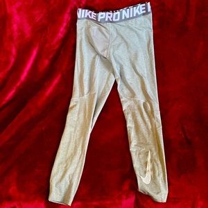 Gray nike leggings, youth small